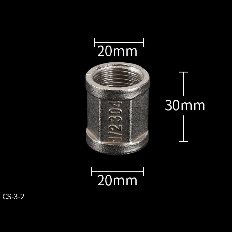1/2" BSP Stainless Steel Pipe Fittings — Male/Female Adaptors, Tees & Couplings (A2)