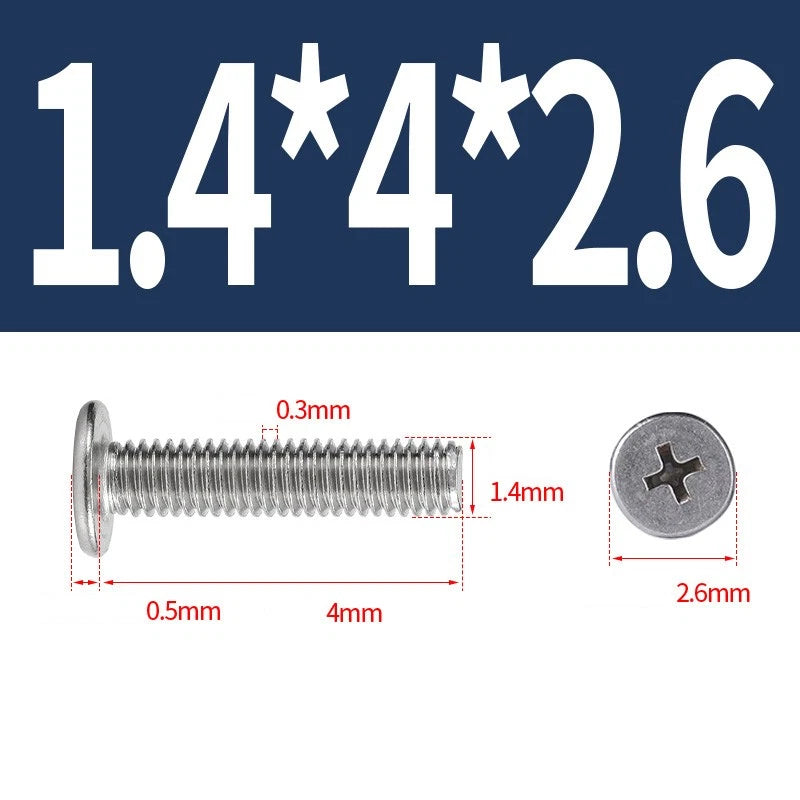 M1–M8 Ultra Thin Flat Head Phillips Machine Screws – A2 Stainless Steel, Fully Threaded