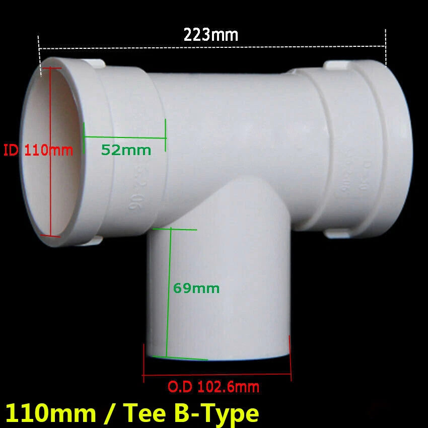 50 75 110 160mm PVC Drain Pipe Fittings Reducer Elbow , Straight , Tee Connector