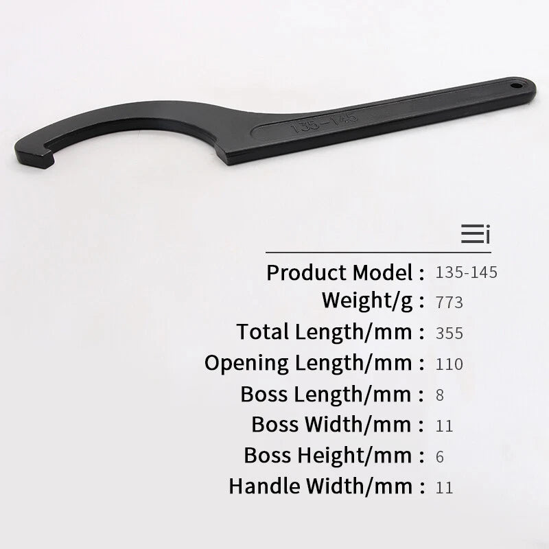 Adjustable Hook Spanner C Wrenches Metric Garage Motorcycle Repair 22mm-210mm