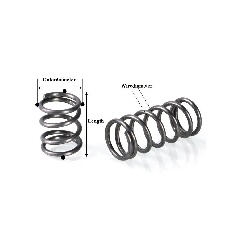 0.5mm Wire Diameter Compression Spring Steel 3mm-10mm OD Small Pressure Springs
