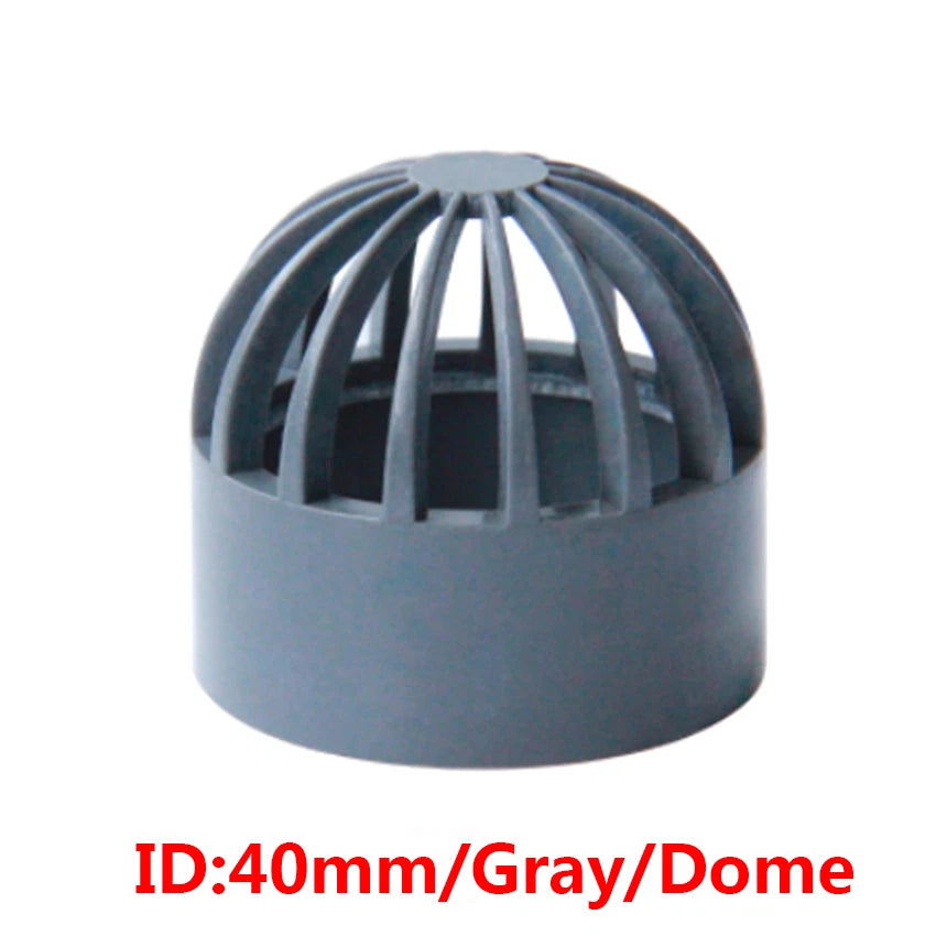 PVC Water Filter Net Cap Pipe Fittings ID 32mm-110mm for Aquarium Fish Tank DIY