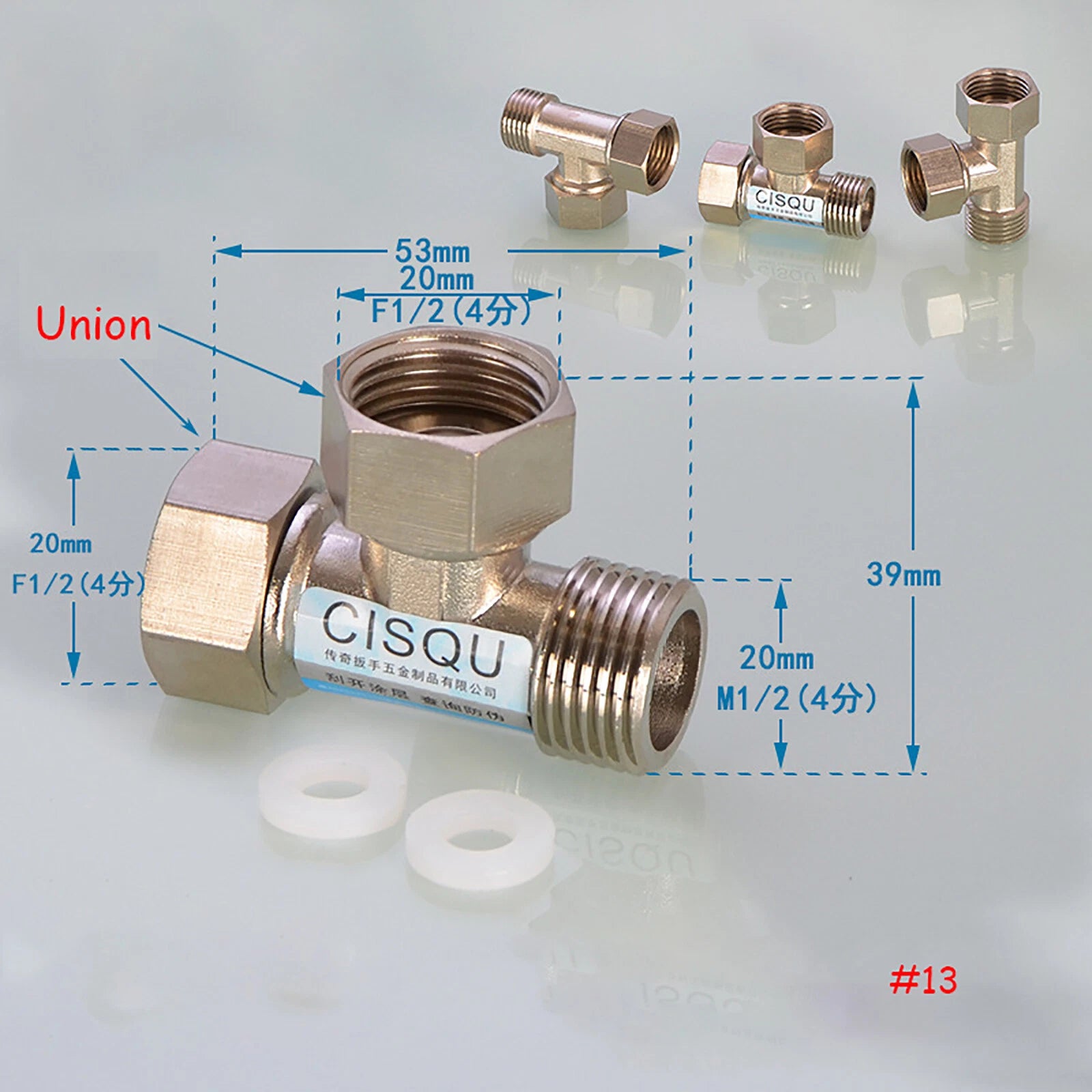 1/2" BSP Brass Pipe Fittings – Elbow, Tee & Union Coupler
