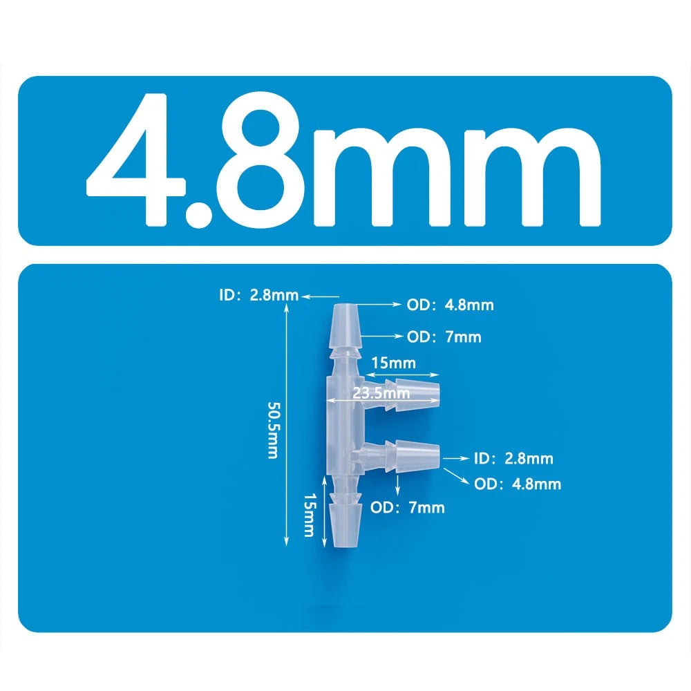 X Piece & Side 4-Way Plastic Hose Pipe Connector — Water Oil Gas Air Joiner