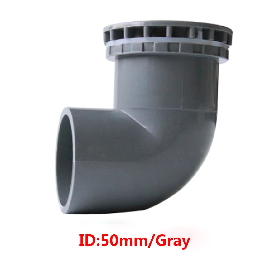 90° Elbow PVC Drain Pipe Joint Fittings 20 25 30 40 50mm for Aquarium Fish Tank