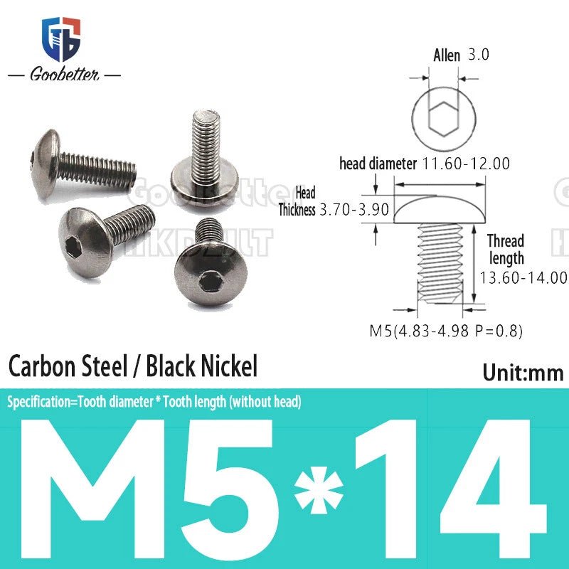 Large Flat Head Machine Screws M2–M6 Allen Torx Slotted Multi - Drive 100pcs - HomeDIYer