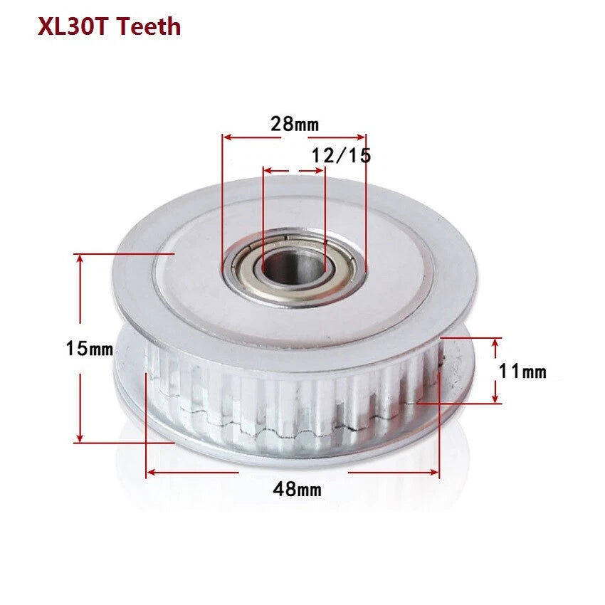 XL Timing Belt Idler Bearing Pulley Tensioner Toothless & Toothed Width 11mm