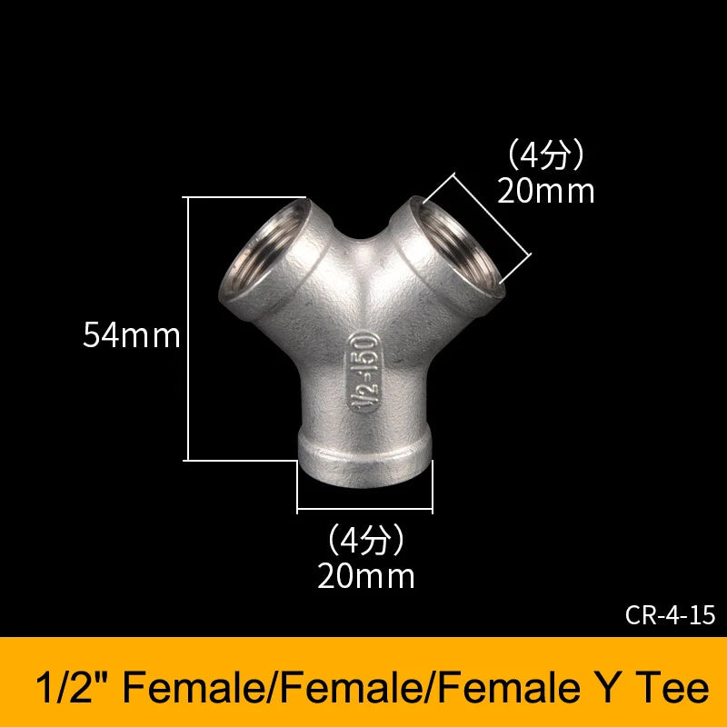 Stainless Steel BSP Tee Fittings 1/2" & 3/4" Male Female Reducer Connector