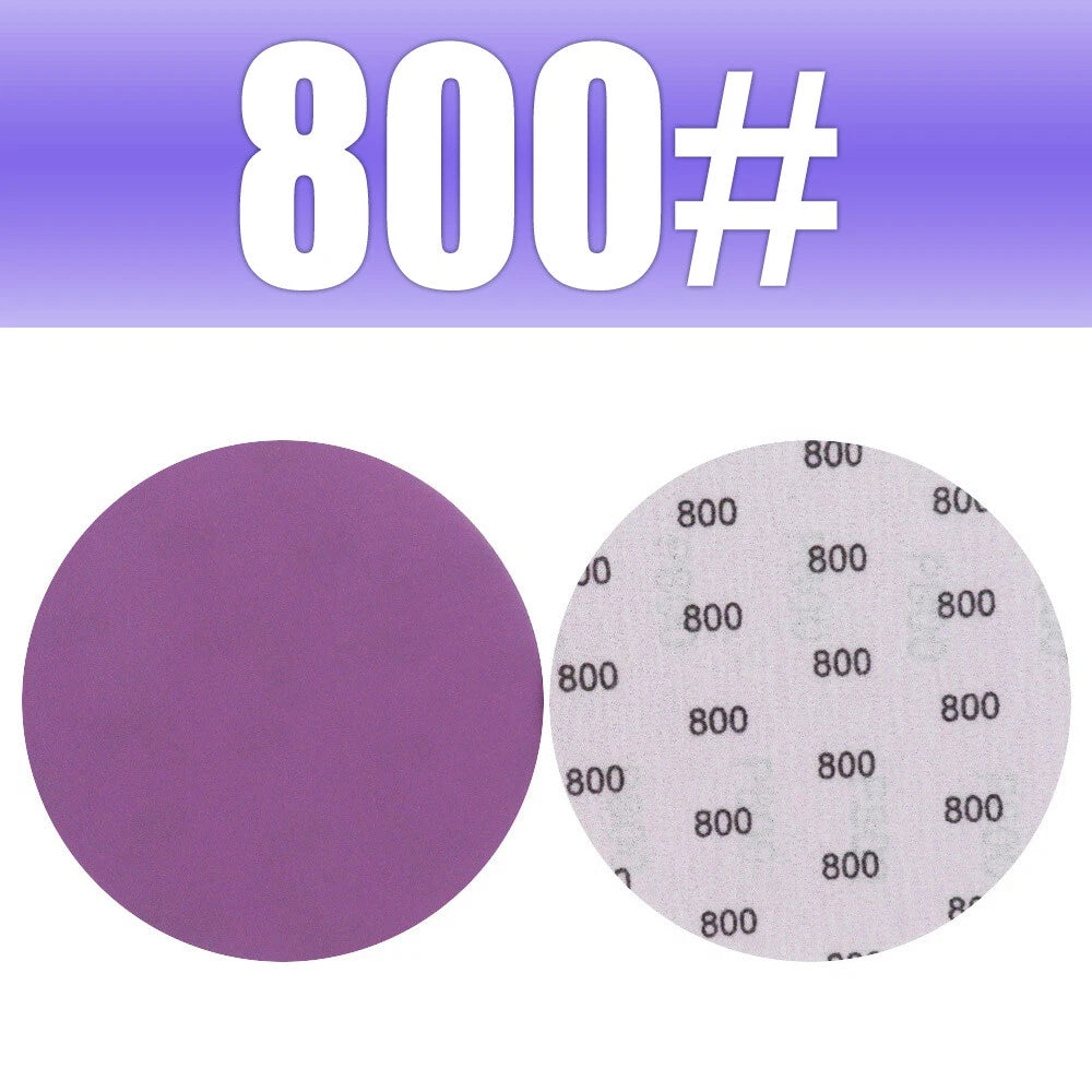 5" 125mm Purple Hook & Loop Sanding Discs 60-10000 Grit | Wet & Dry Sandpaper for Orbital Sanders
