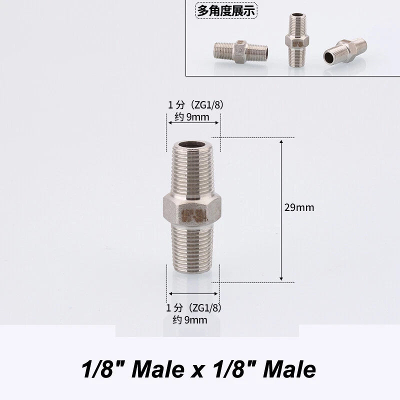 Stainless Steel 90° Elbow BSP Pipe Fittings — Female & Male Reducing Adapters