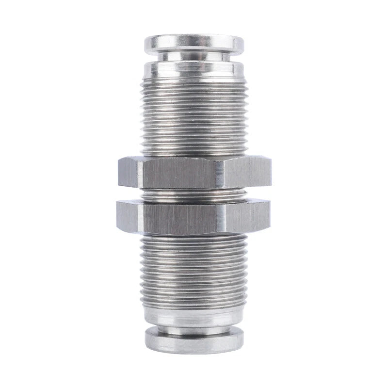 Stainless Steel Pneumatic Push Fit Connector Elbow Tee Straight Air Hose Tube