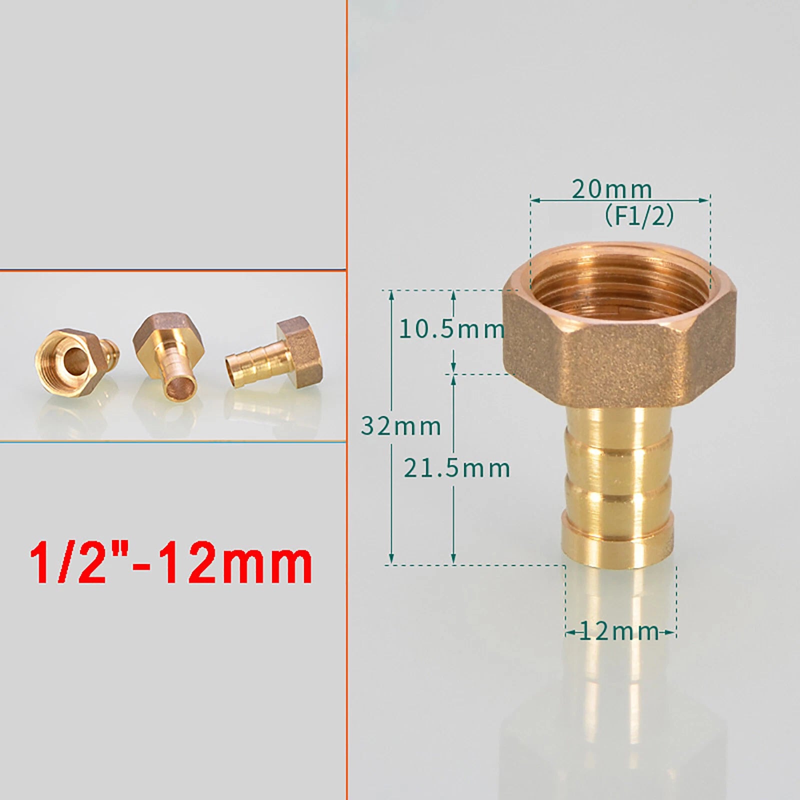Brass Female BSP Blanking Cap Stop End Pipe Fittings — 1/8" to 1" Hex & Octagonal