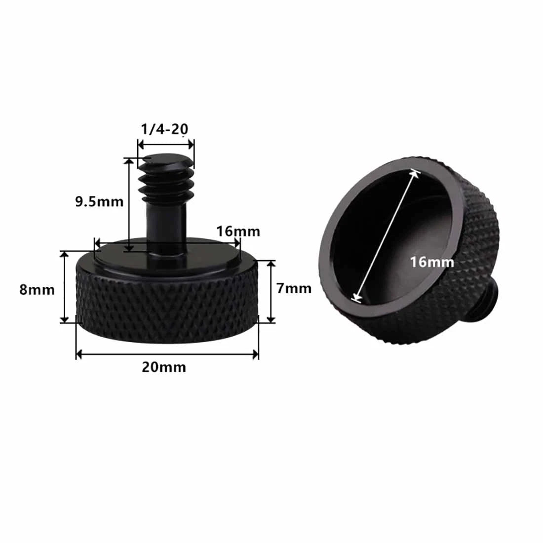1/4" Camera Thumb Screws – Aluminum Alloy & Stainless Steel Pan Head Adapter Bolts - HomeDIYer