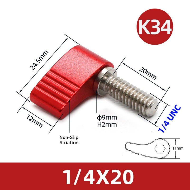 UNC 3/8" & 1/4" Wing Thumb Screws – Single & Double Wing T - Type, Aluminum & Stainless Steel - HomeDIYer