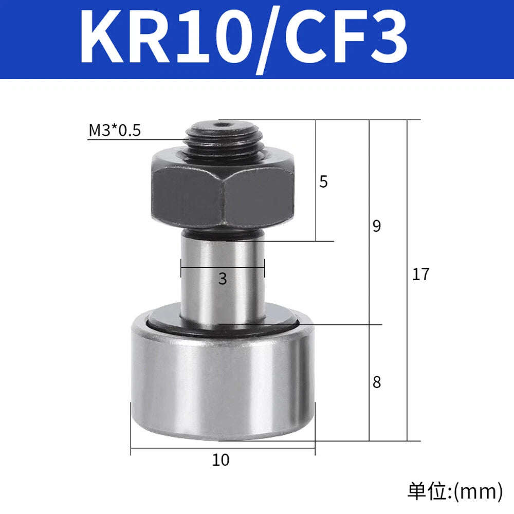 CF3-CF30-KR10-KR90 Bearing Steel Cam Follower Bolt-type Needle Roller Bearings