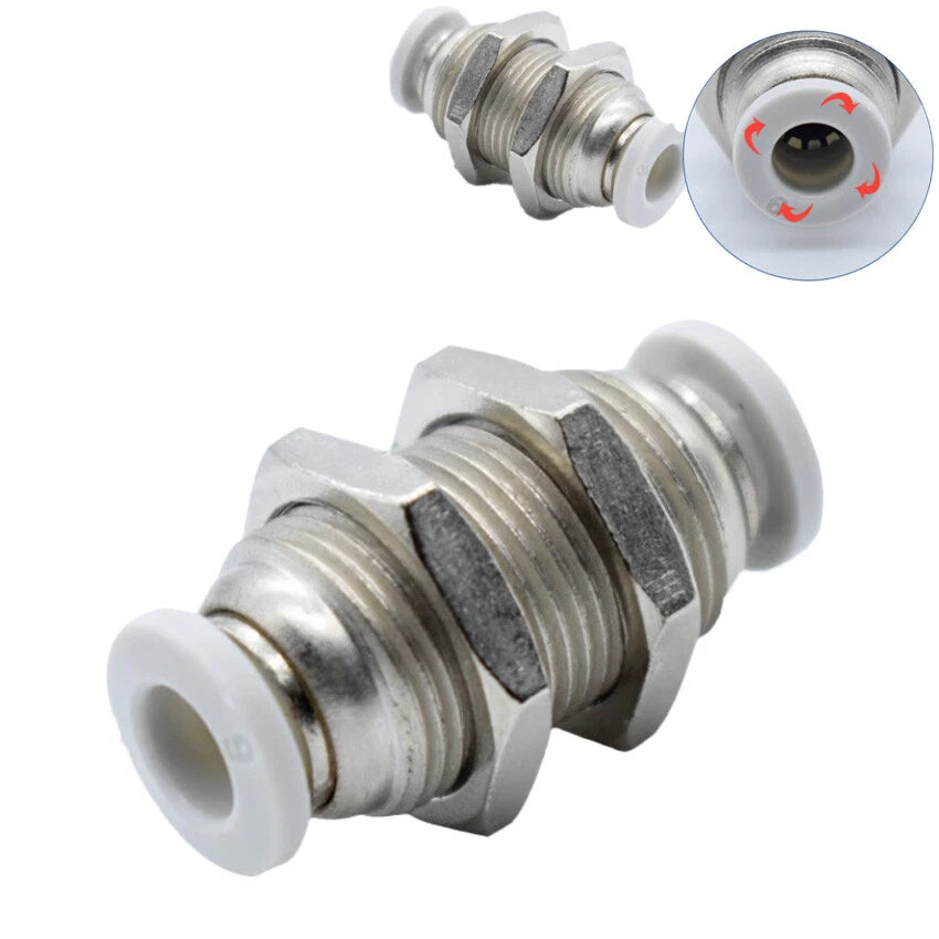 4- 16mm Nylon Pneumatic Push Fit Connector Tube Pipe Joiner Air Water Lines Hose