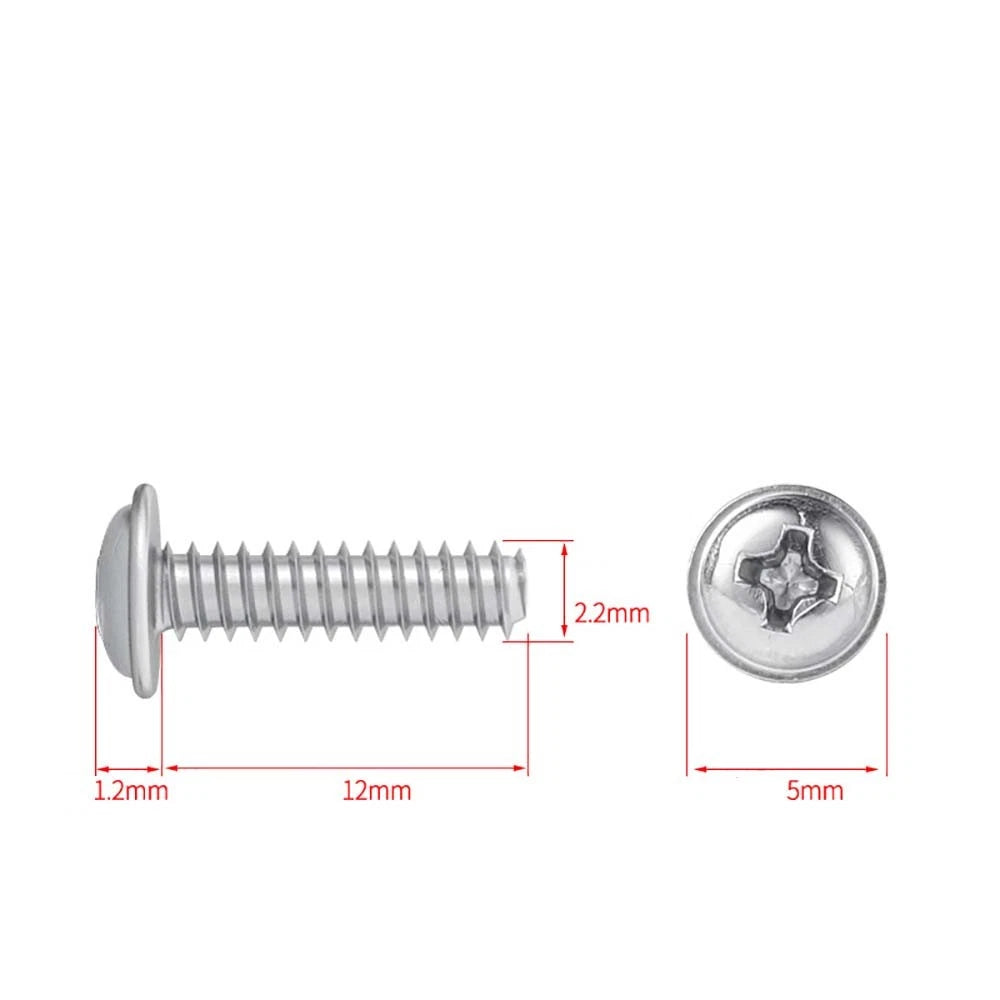M1.7–M4 Stainless Steel Phillips Pan Head Machine Screws — 304 A2, Multiple Sizes