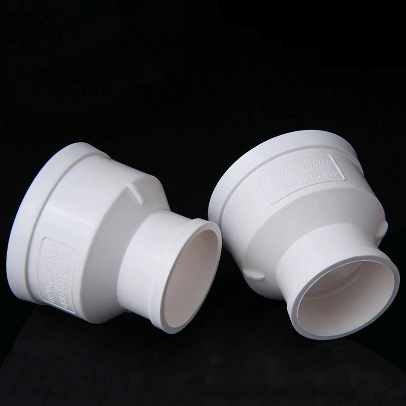 PVC Drain Pipe Connector Inspection Port Drainage Tube Fittings Reducer Adapters