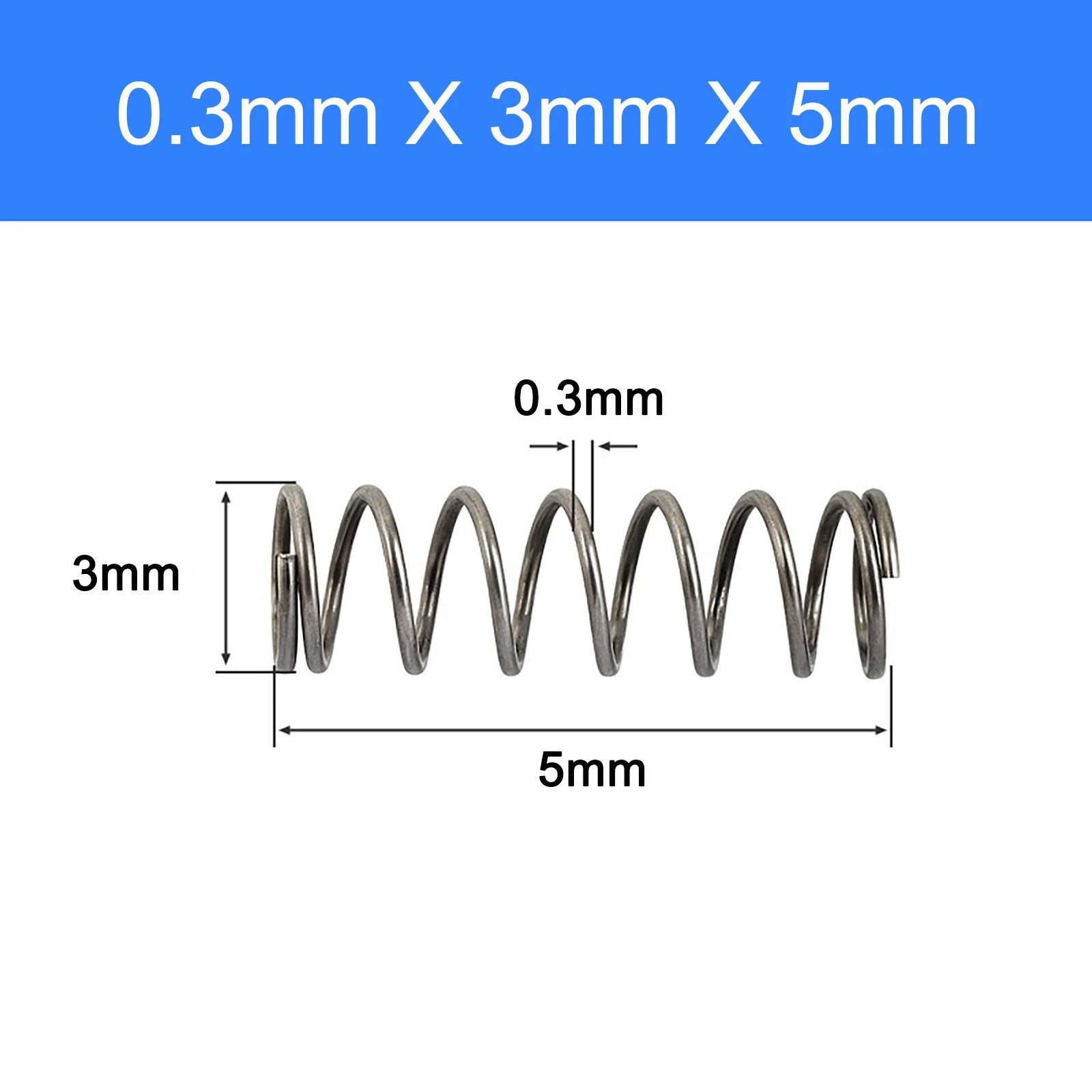 Spring Steel Compression Spring Pressure Coil Spring Wire 0.3mm OD 1.5-6mm Shop