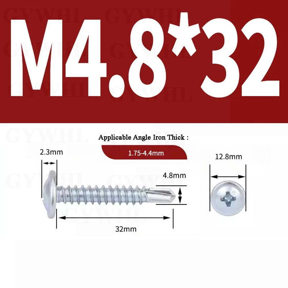 M4.2 M4.8 Self Drilling Wafer Head Screws – Steel & Stainless for Sheet Metal