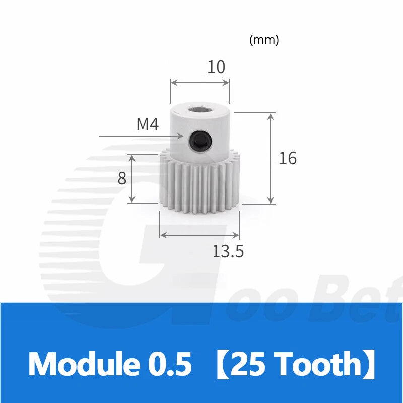 Module 0.5/1/1.5 Precision Spur Gear Aluminium 12-60 Tooth Motor Pinion with Hub