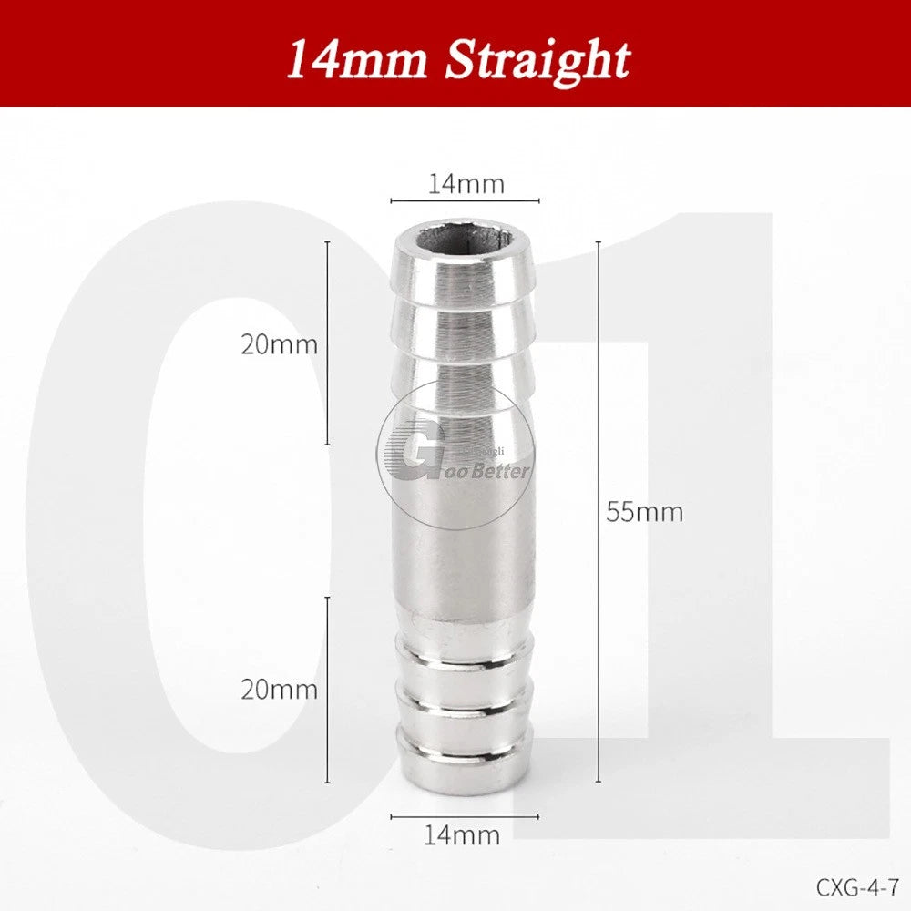 A2 Stainless Steel 8-41mm Barbed Hose Connector,Hosetail Pipe Air Water Oil Fuel