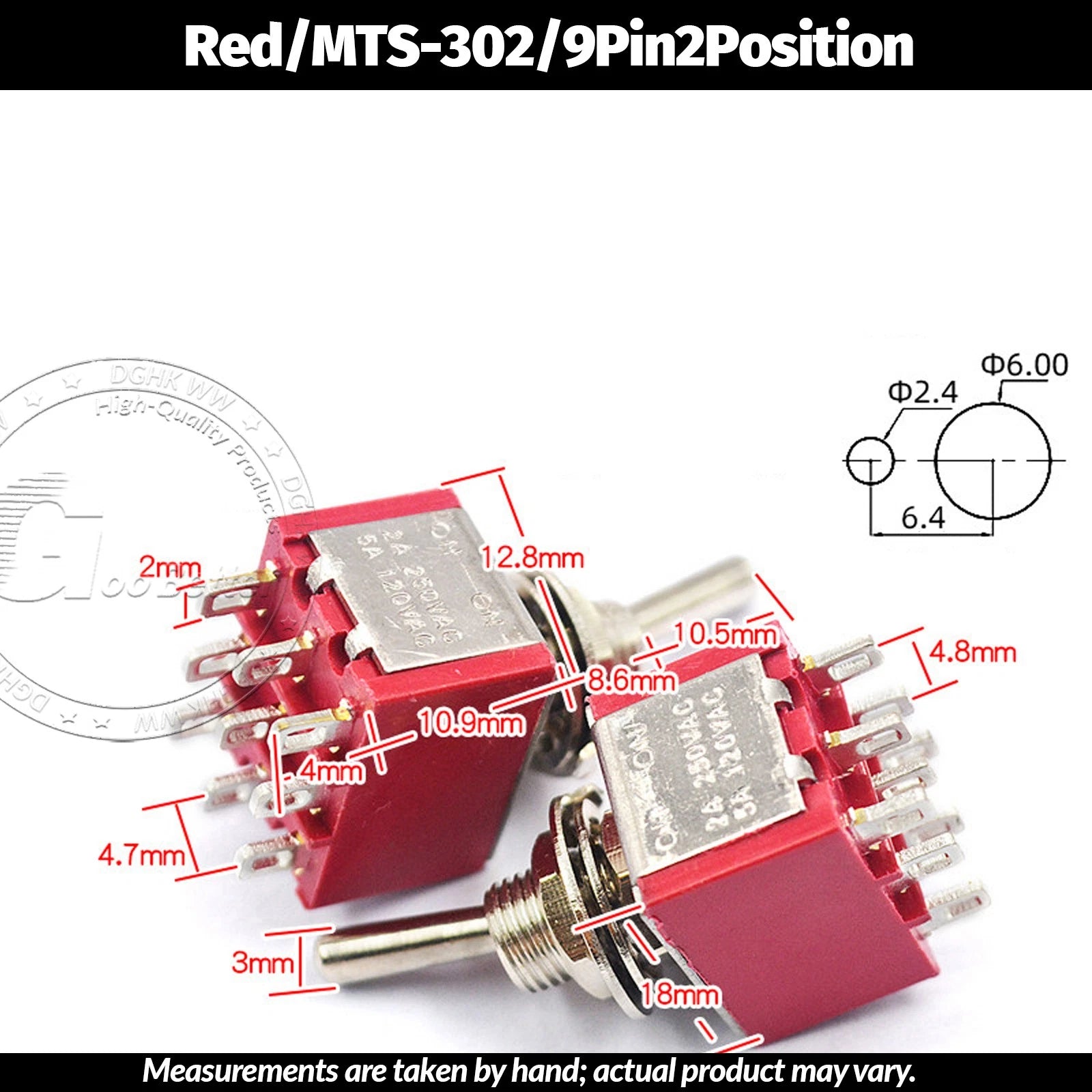 Miniature Toggle Switch — SPST/SPDT, 2–12 Pin, MTS/E-TEN/RLS Series, 79 Types