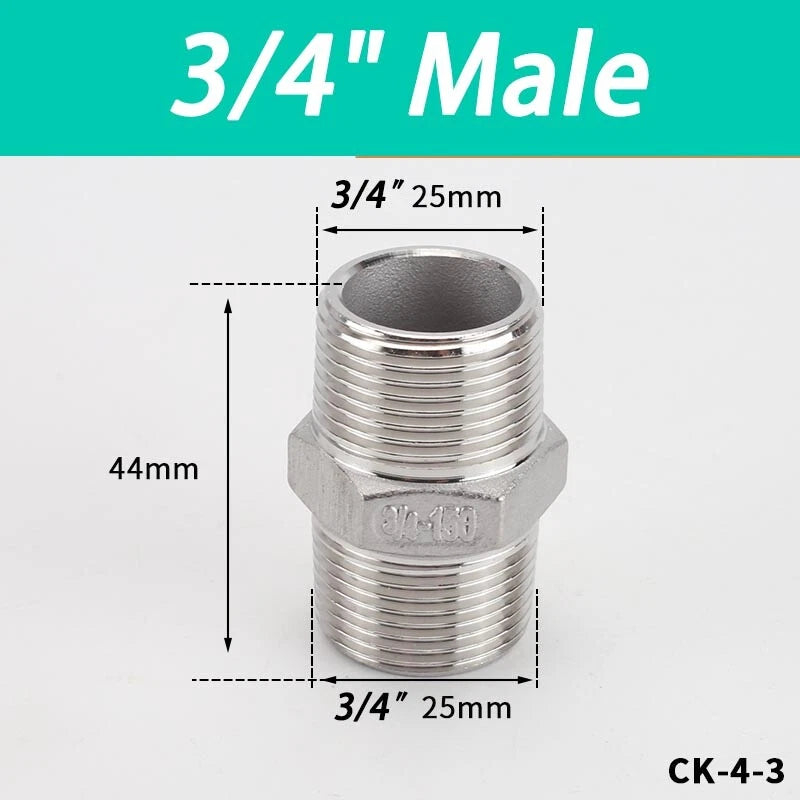 Stainless Steel BSP Pipe Fittings — Plug, Nipple, Elbow, T-Piece & More (1/8" to 4")