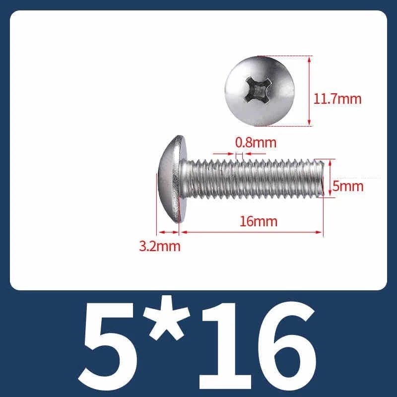 M2–M8 Stainless Steel Phillips Truss Head Machine Screws | 201 / 304 / 316 - HomeDIYer