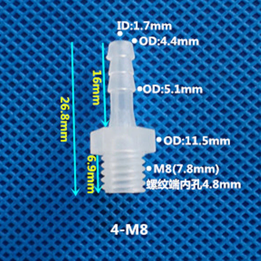 BSP Metric External Thread Straight Barb Connector – Plastic Hose Pipe Fitting