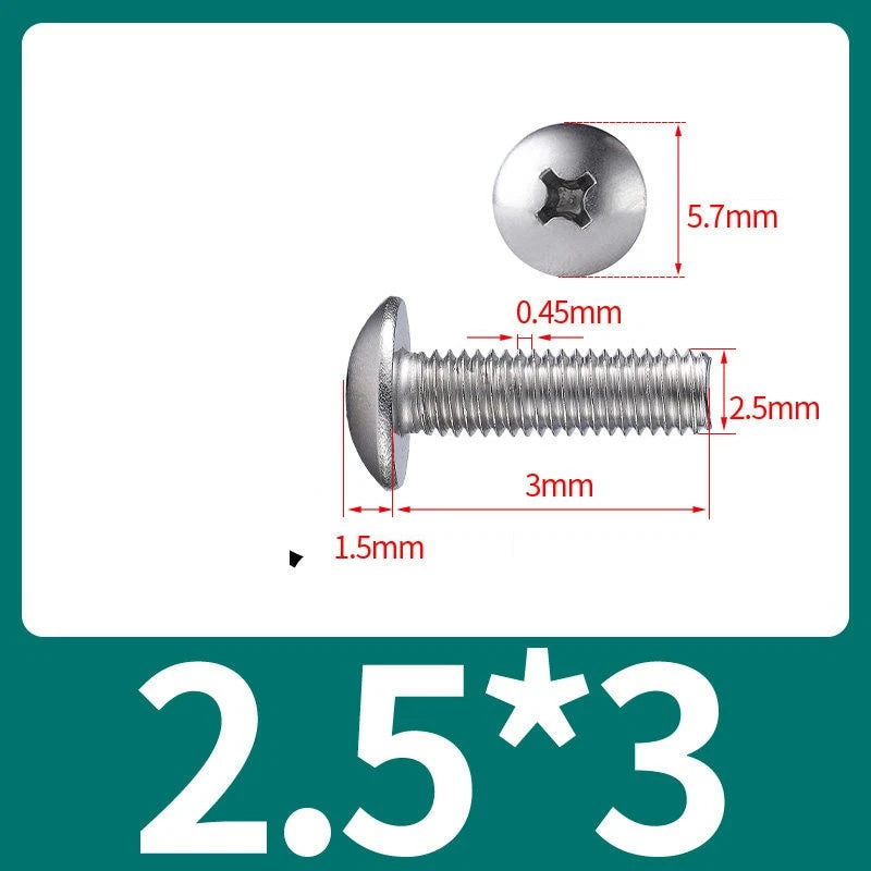 Phillips Flat Head Machine Screws M2-M8 | A2/A4 Stainless Steel