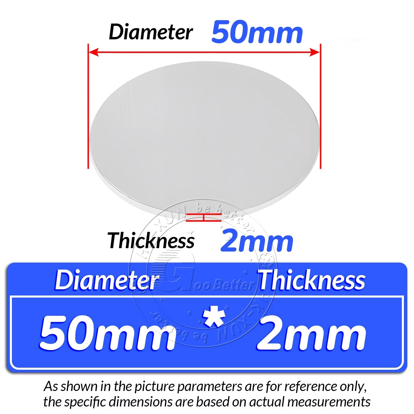 Round 6061 Aluminum Sheet Disc Plate 1mm-20mm Thick DIY Model Craft Art Handmade