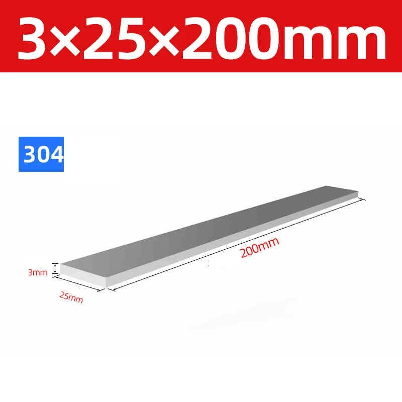 304 Stainless Steel Flat Bar Metal Plate Strip Width 10mm-80mm Thick 3mm to 20mm