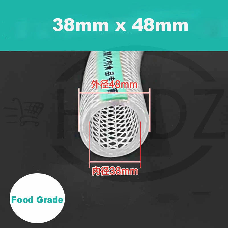 Clear Flexible PVC Hose — Fibre Reinforced Braided, Food Grade Water Oil Tube