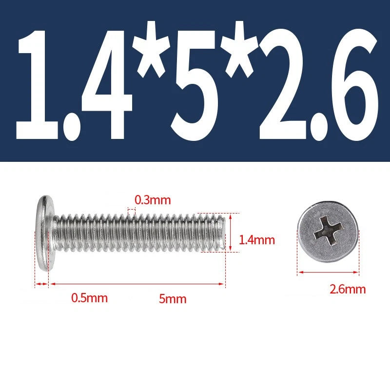M1–M8 Ultra Thin Flat Head Phillips Machine Screws – A2 Stainless Steel, Fully Threaded