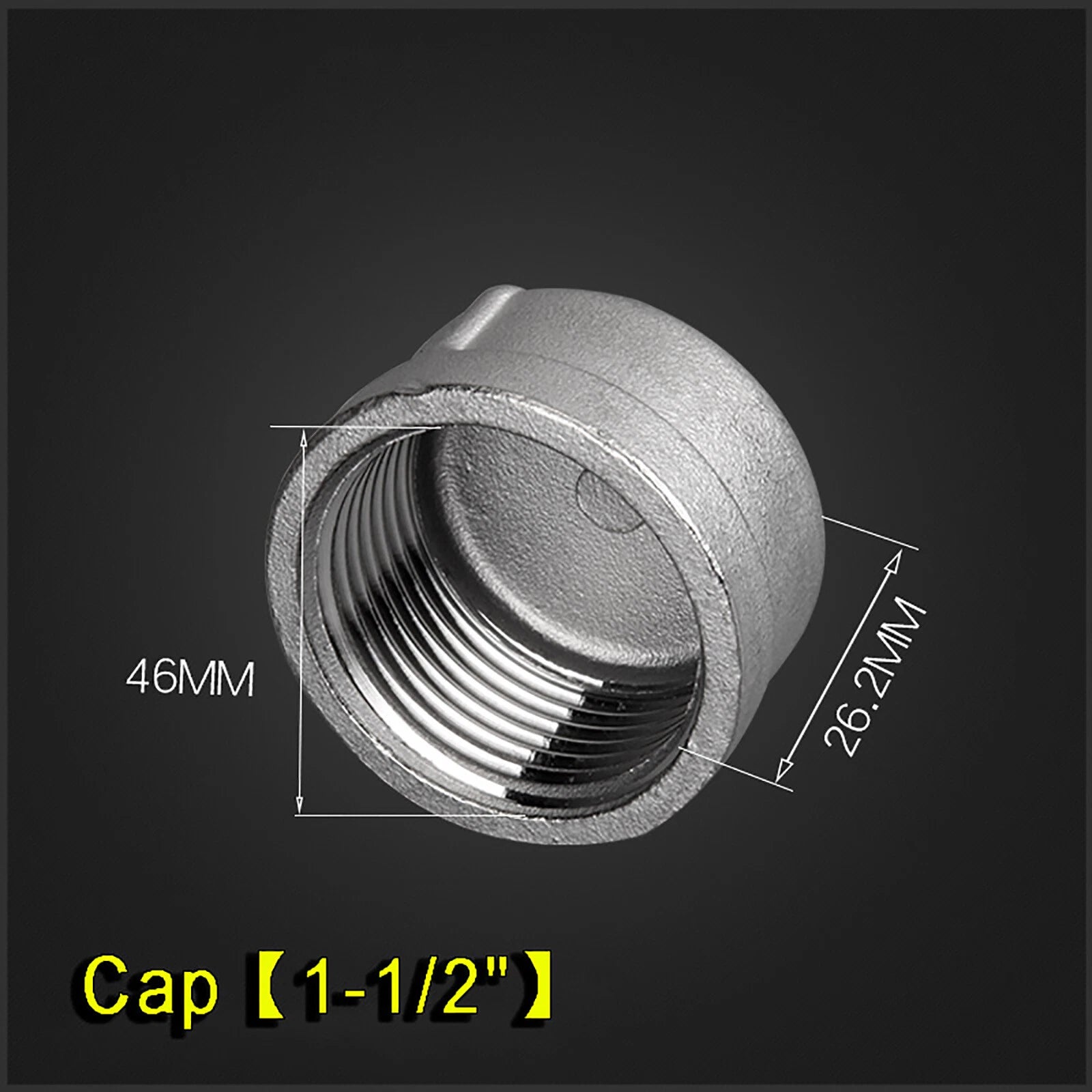 304 Stainless Steel BSP Female End Cap & Hollow Plug Pipe Fittings | 1/8" to 2"