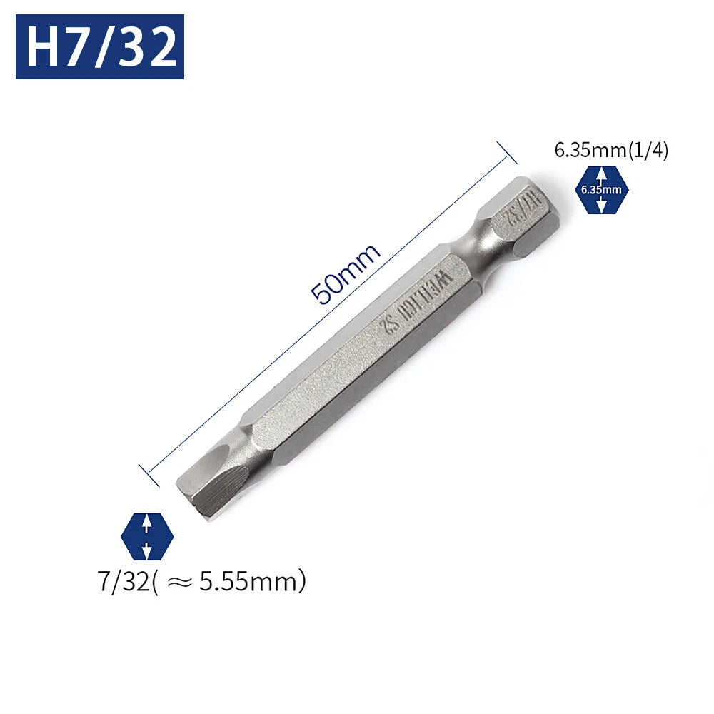 Hex Head Allen Wrench Drill Bit Set 1/4 hex shank Inch 1/8 5/32 3/16 7/32 3/32