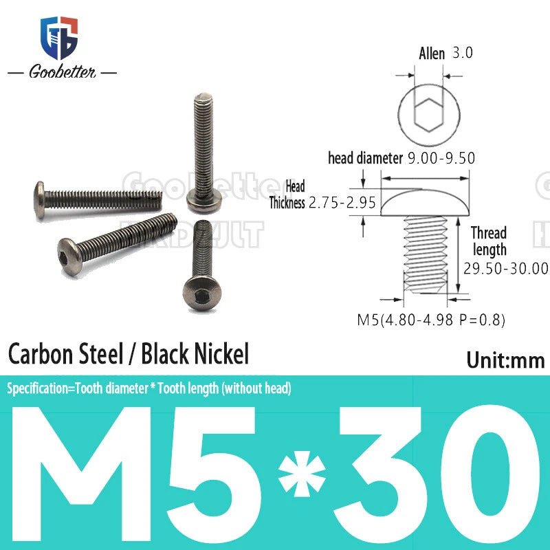 Large Flat Head Machine Screws M2–M6 Allen Torx Slotted Multi - Drive 100pcs - HomeDIYer