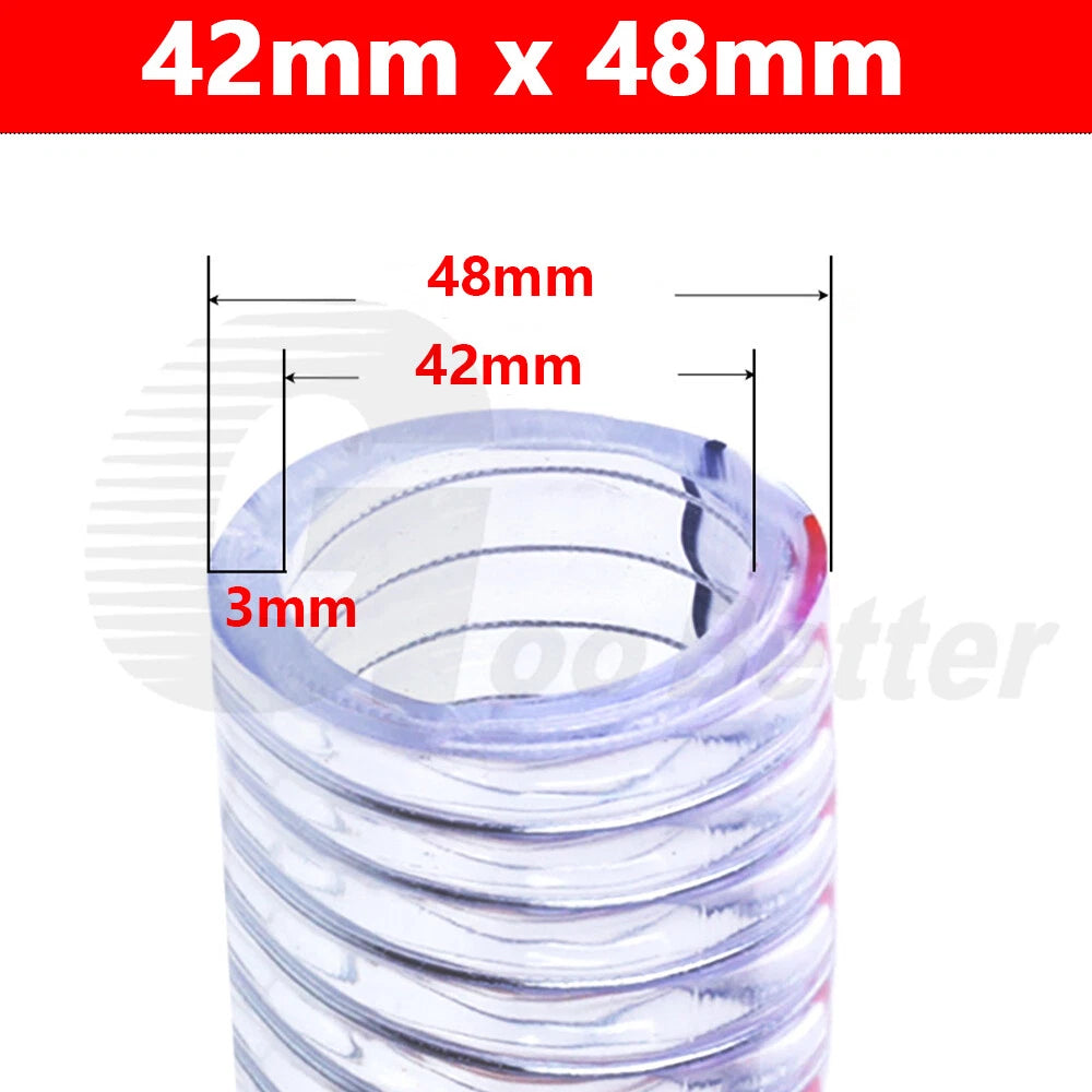 Food Grade Clear PVC Braided Hose Pipe — Wire Reinforced, Heavy Duty Air Water Fuel