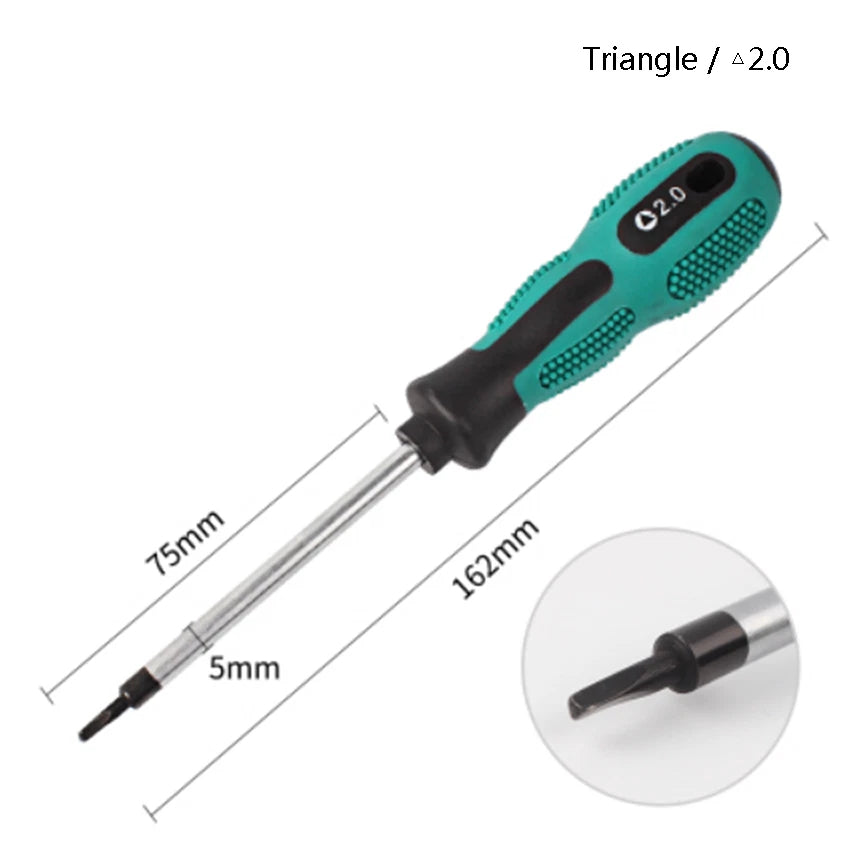 Security Screwdriver Set — Reverse Phillips, Y-Type, Triangle & Metric Bits