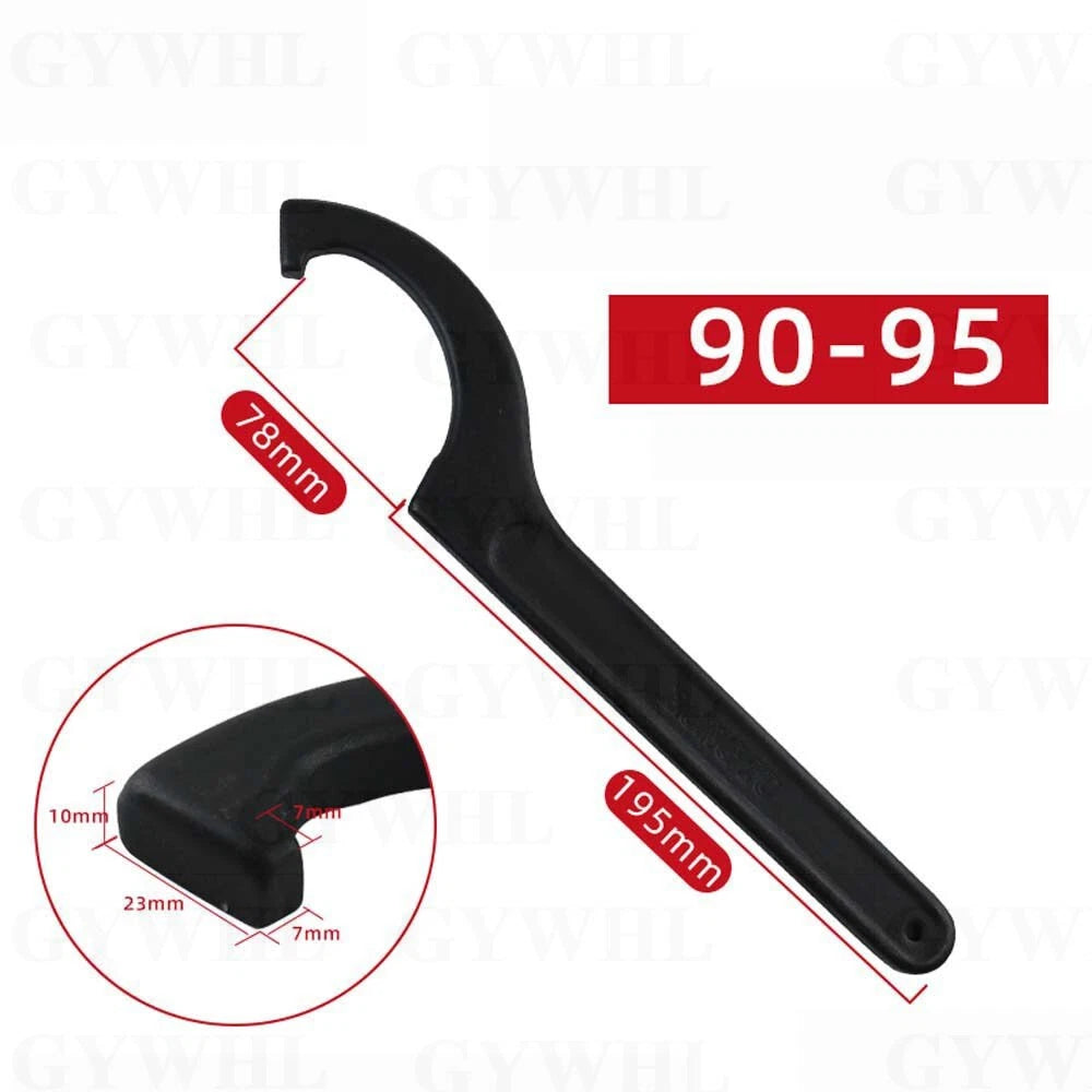 Carbon Steel Crescent Hook Head Round Nut Spanner C Shape Wrench Tool Hand Tool