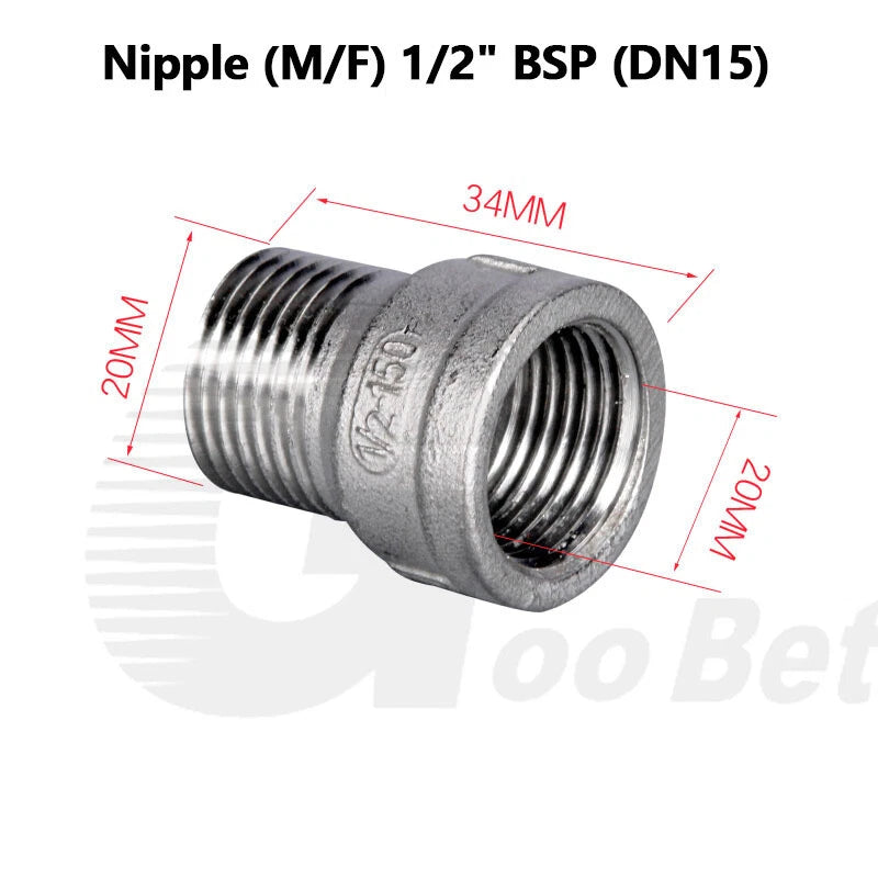 BSP Threaded Stainless Steel Pipe Fittings 304 — Elbow, Tee, Nipple, Socket & More