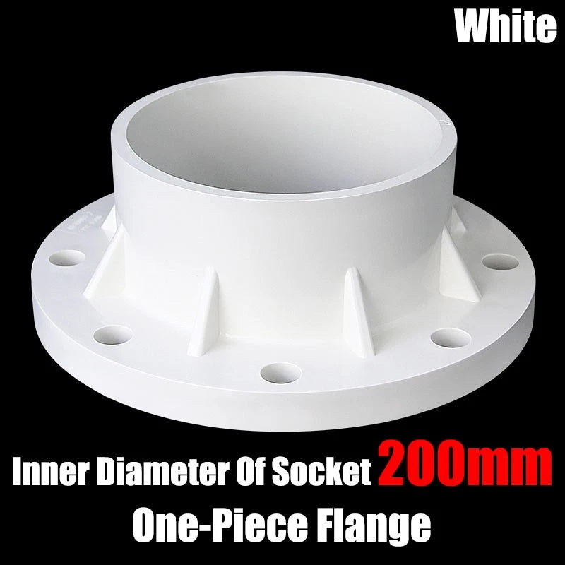 PVC Adhesive Floor Flange 20 25 32 40 50 63 75 90 110-200mm Pipe Fittings White