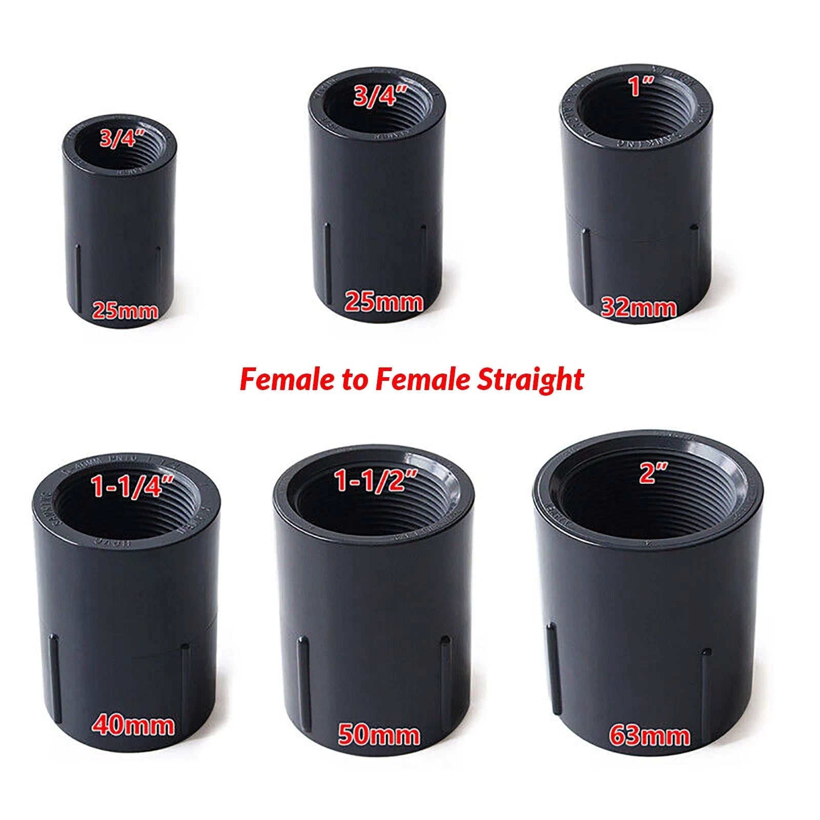 PVC UPVC SOLVENT WELD PIPE FITTINGS FISH POND INDUSTRIAL Plumbing Couping Grey