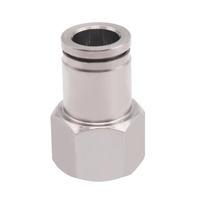 Stainless Steel Pneumatic Push Fit Connector Elbow Tee Straight Air Hose Tube