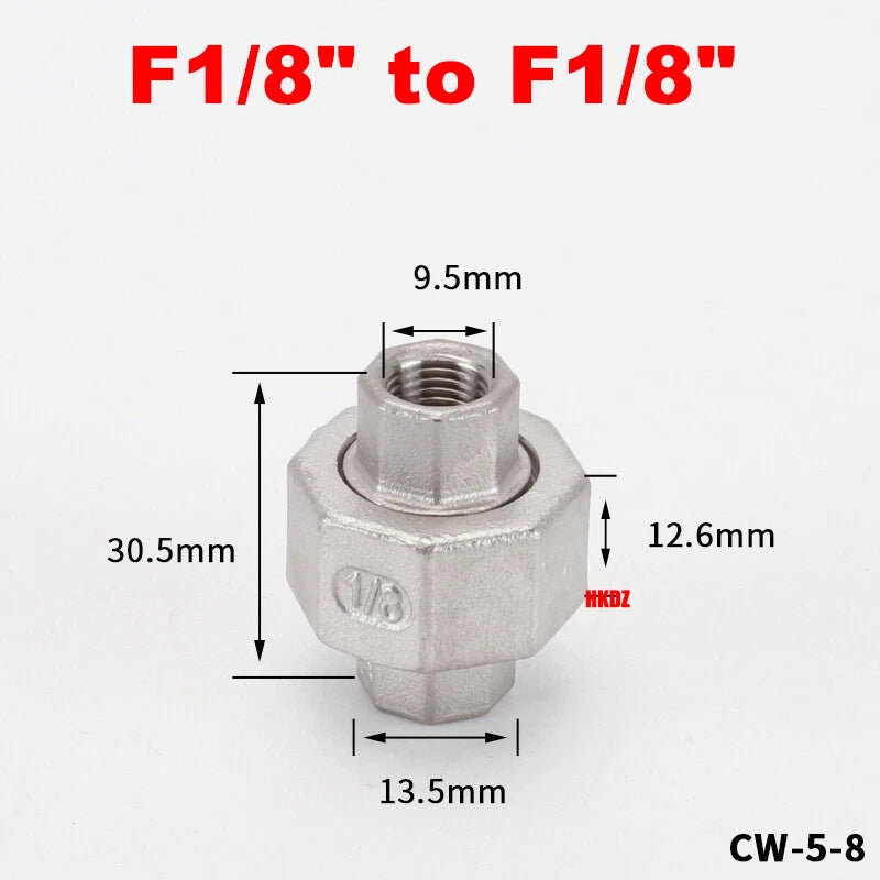 BSP Reducing Fittings 304 Stainless Steel Male Female Adaptor Straight Nipples