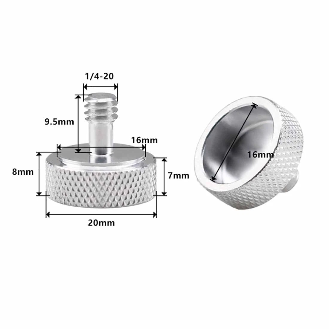 1/4" Camera Thumb Screws – Aluminum Alloy & Stainless Steel Pan Head Adapter Bolts - HomeDIYer