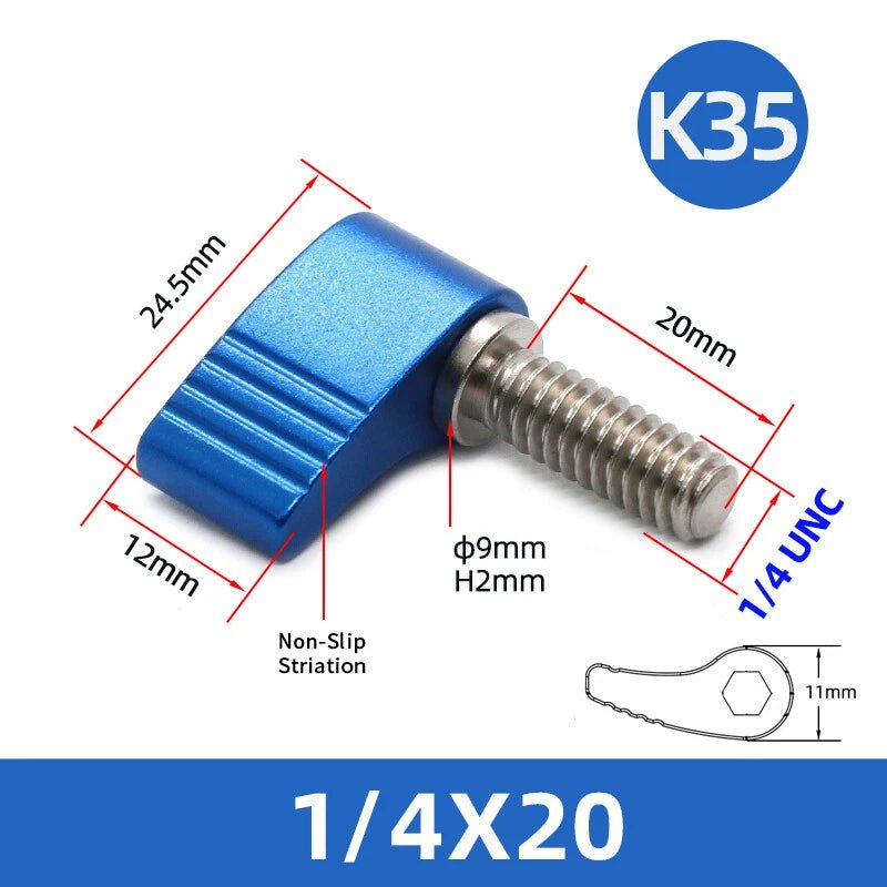 UNC 3/8" & 1/4" Wing Thumb Screws – Single & Double Wing T - Type, Aluminum & Stainless Steel - HomeDIYer