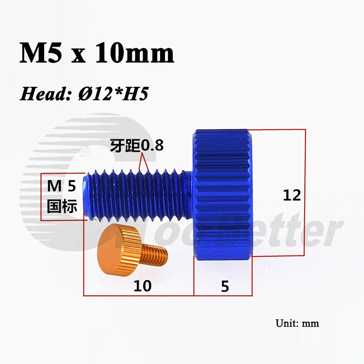 Aluminum Knurled Thumb Screws – M2 to M6 Flat Head Hand Grip Bolts, 10 Colors