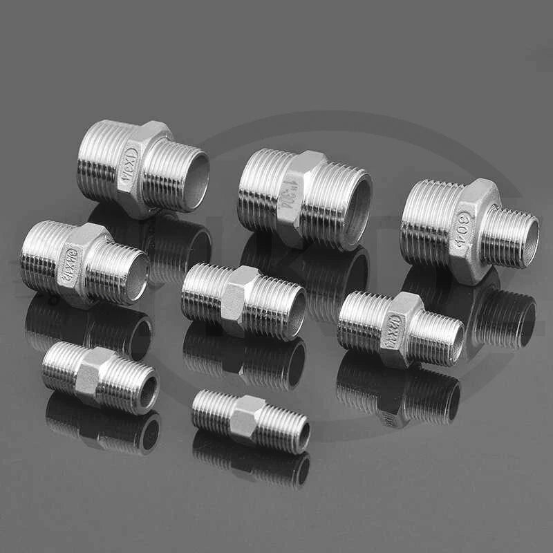 BSP Male to Male Stainless Steel Hexagon Nipple Pipe Fittings | 201 / 304 / 316 | 1/8" to 4"